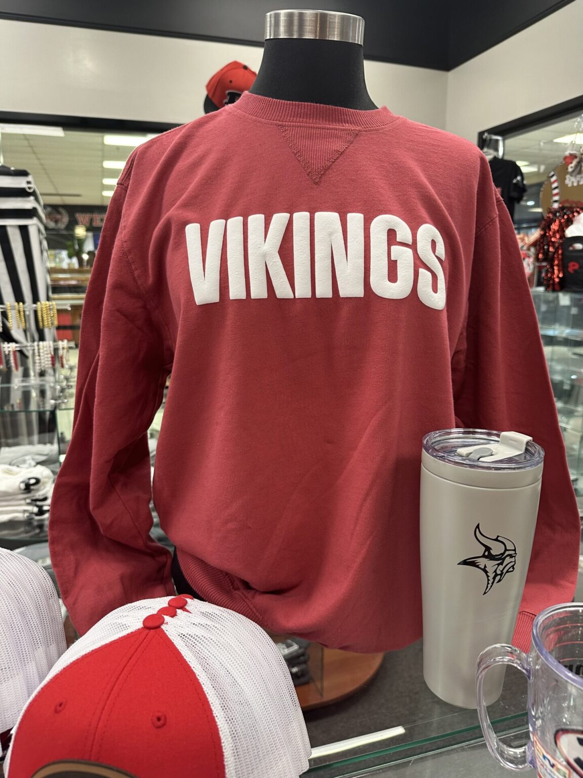 Crimson Puffy Vikings Sweatshirt | The Viking Store