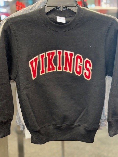 Youth Applique Crewneck (Black)