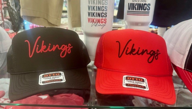 Vikings Adjustable Trucker Hat (Red or Black)